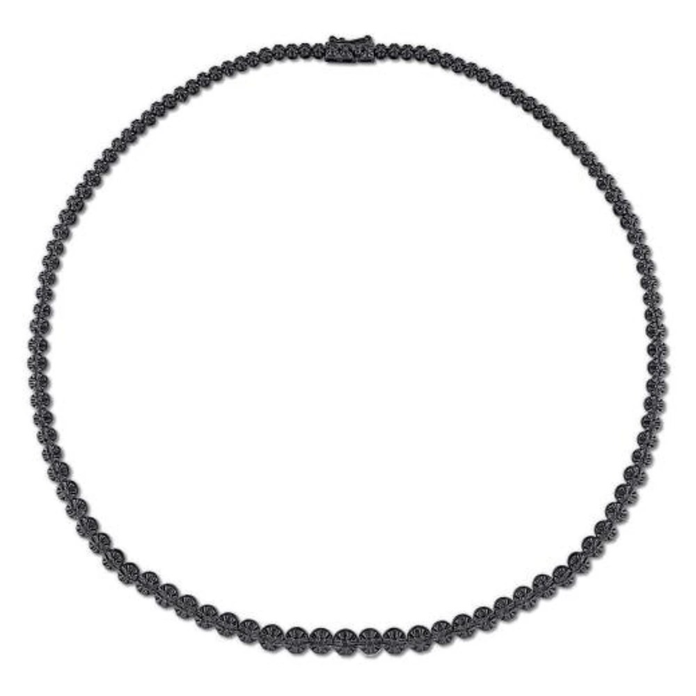 Julianna B Sterling Silver 0.50CTW Black Diamond Tennis Necklace