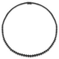 Julianna B Sterling Silver 0.99CTW Black Diamond Tennis Necklace