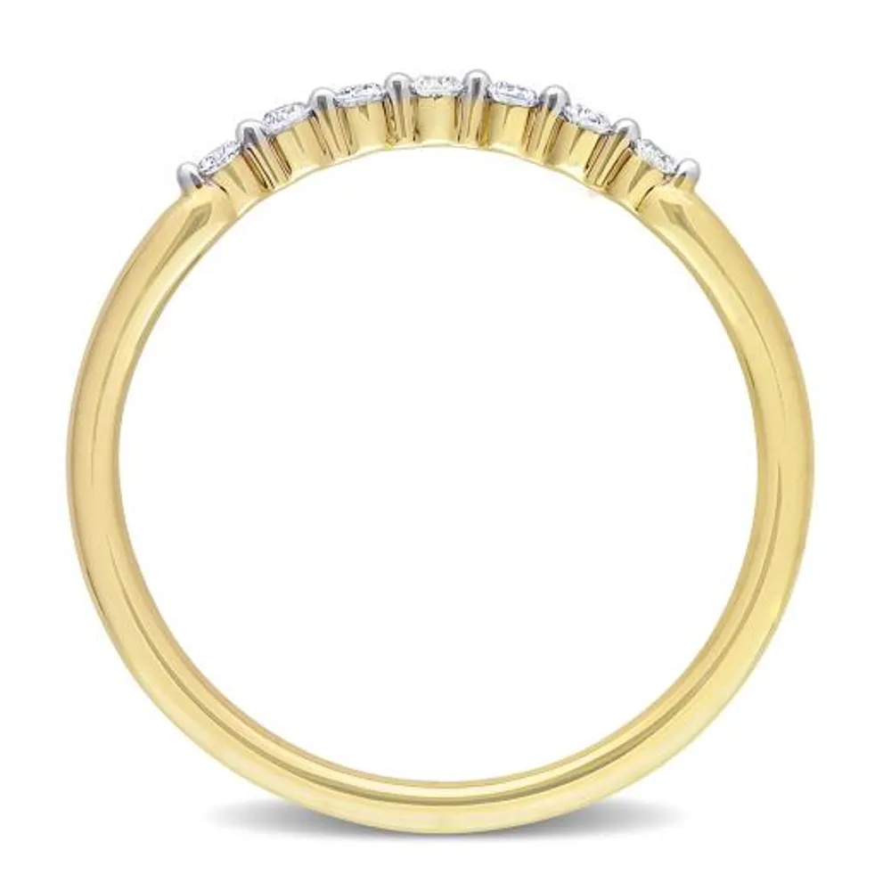 Julianna B 10K Yellow Gold 0.10CTW Diamond Stackable Ring