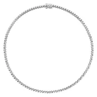 Julianna B Sterling Silver 1.05CTW Diamond Tennis Necklace