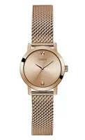 Guess Women's Rose Gold-Tone Mesh Watch