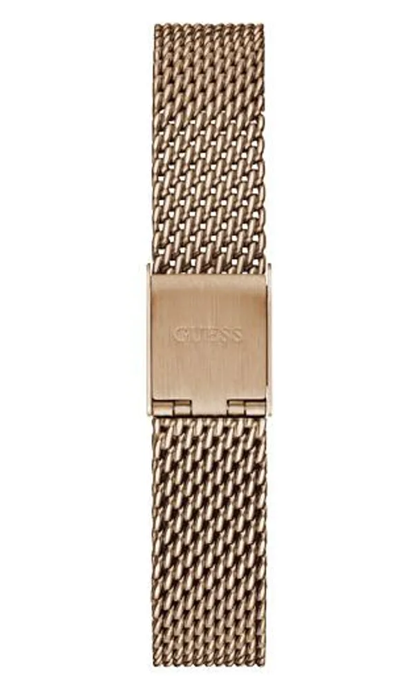 Guess Women's Rose Gold-Tone Mesh Watch