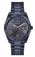 Guess Men's Navy Stainless Steel Watch