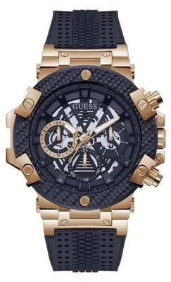 Guess Men's Rose Gold-Tone & Navy Watch