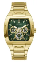 Guess Men's Green & Gold-Tone Phoenix Watch