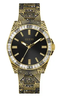 Guess Men's Gold-Tone Throne Watch