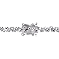 Julianna B Sterling Silver 0.50CTW Diamond Tennis Bracelet