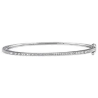Julianna B Sterling Silver 0.24CTW Diamond Bangle
