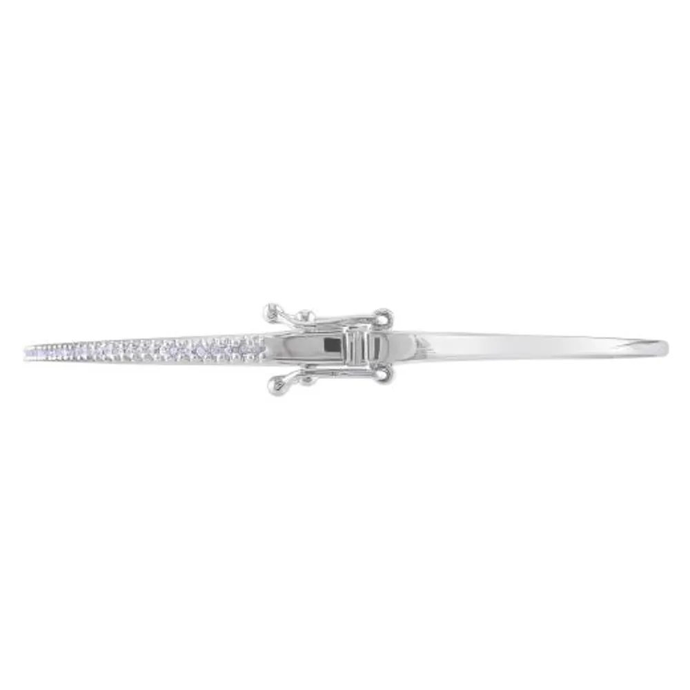Julianna B Sterling Silver 0.24CTW Diamond Bangle