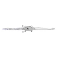 Julianna B Sterling Silver 0.24CTW Diamond Bangle
