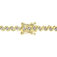 Julianna B Yellow Plated Sterling Silver 0.50CTW Diamond Tennis Bracelet