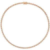 Julianna B Rose Plated Sterling Silver 1.00CTW Diamond Necklace