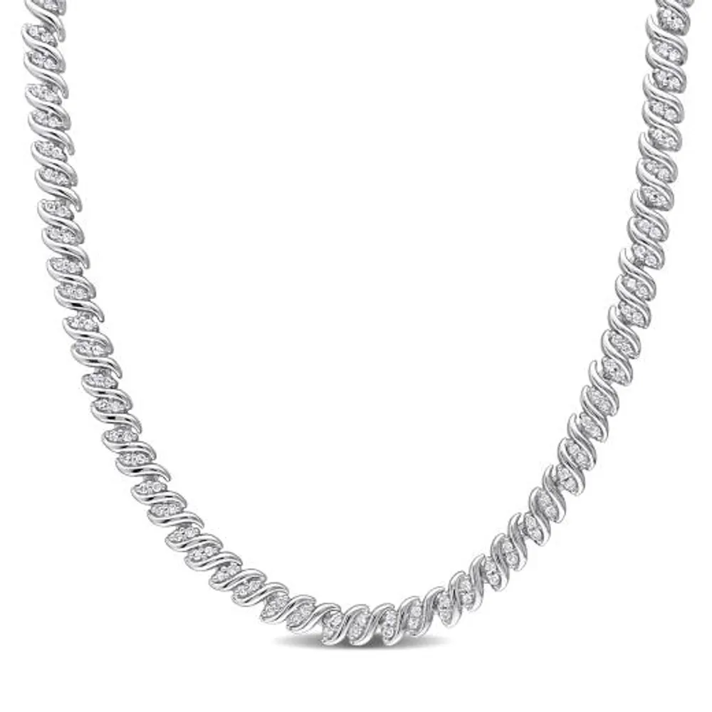 Julianna B Sterling Silver 1.98CTW Diamond Necklace