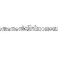 Julianna B Sterling Silver 0.98CTW Diamond Double Layer Necklace