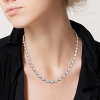 Julianna B Sterling Silver 0.50CTW Diamond Tennis Necklace