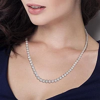 Julianna B Sterling Silver 0.50CTW Diamond Tennis Necklace