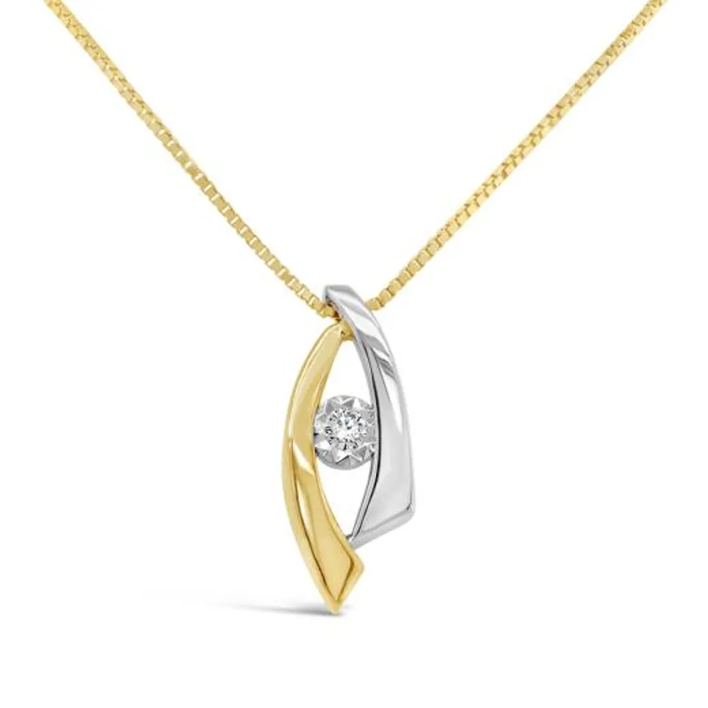 Glacier Fire 10K Yellow and White Gold Canadian Diamond Pendant