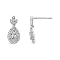 Glacier Fire 10K White Gold 0.55CTW Canadian Diamond Dangle Earrings