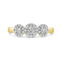 10K Yellow Gold 0.25CTW Canadian Diamond Three-Stone Ring