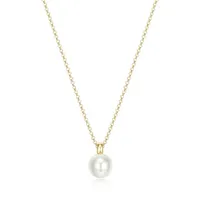 Elle Simpatico Gold Plated White Shell 17" + 3" Necklace