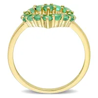 Julianna B 10K Yellow Gold Emerald Heart Ring