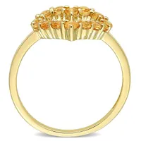 Julianna B 10K Yellow Gold Citrine Heart Ring