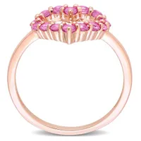 Julianna B 10K Rose Gold Pink Sapphire Heart Ring
