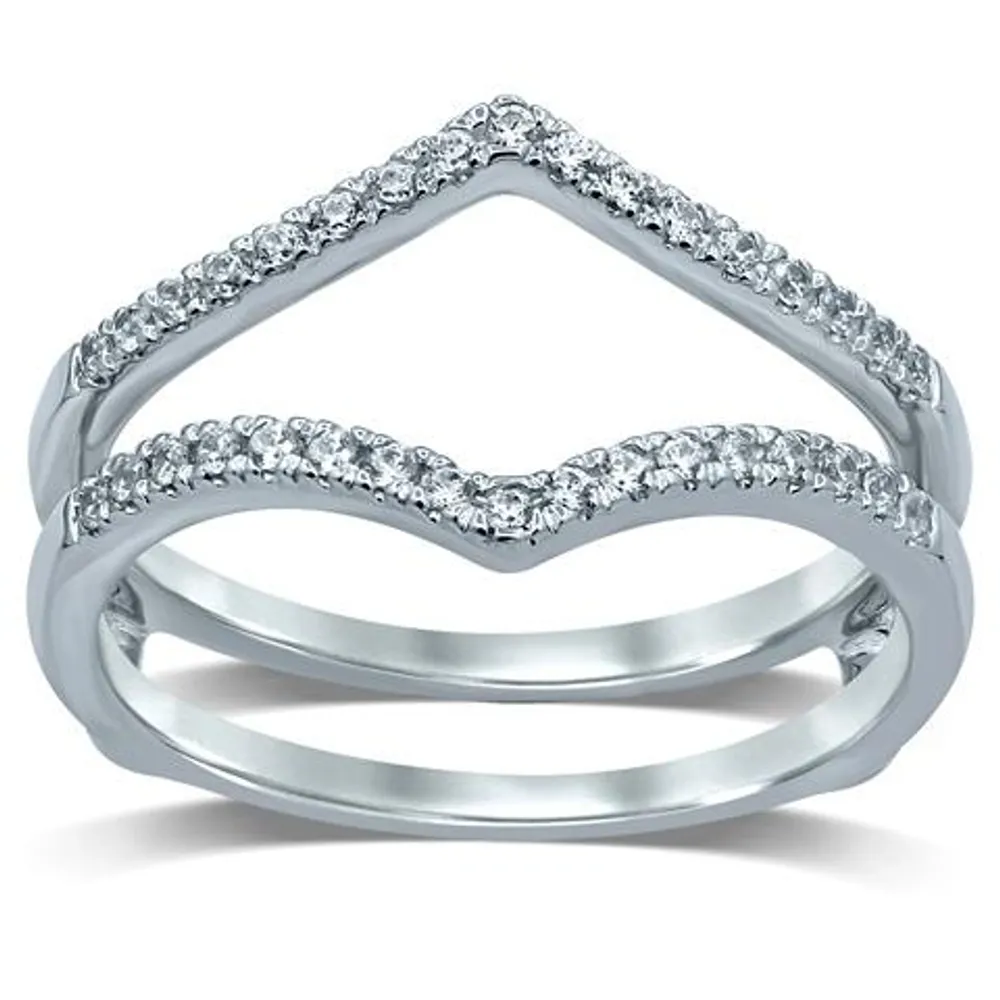 14K White Gold 0.20CTW Diamond Ring Enhancer