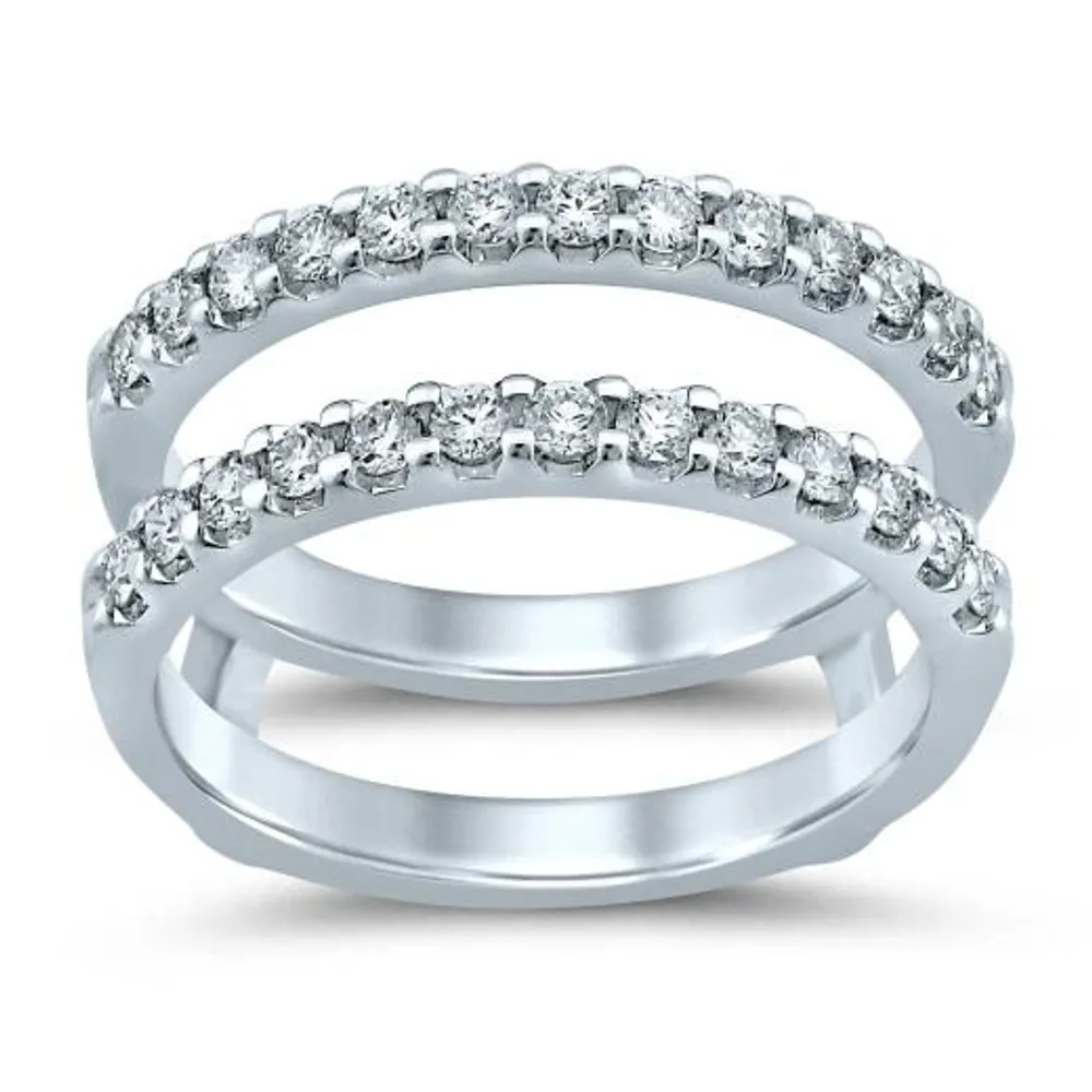 14K White Gold 0.60CTW Diamond Ring Enhancer