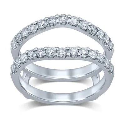 14K White Gold 0.87CTW Diamond Ring Enhancer