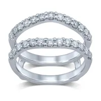 14K White Gold 0.87CTW Diamond Ring Enhancer