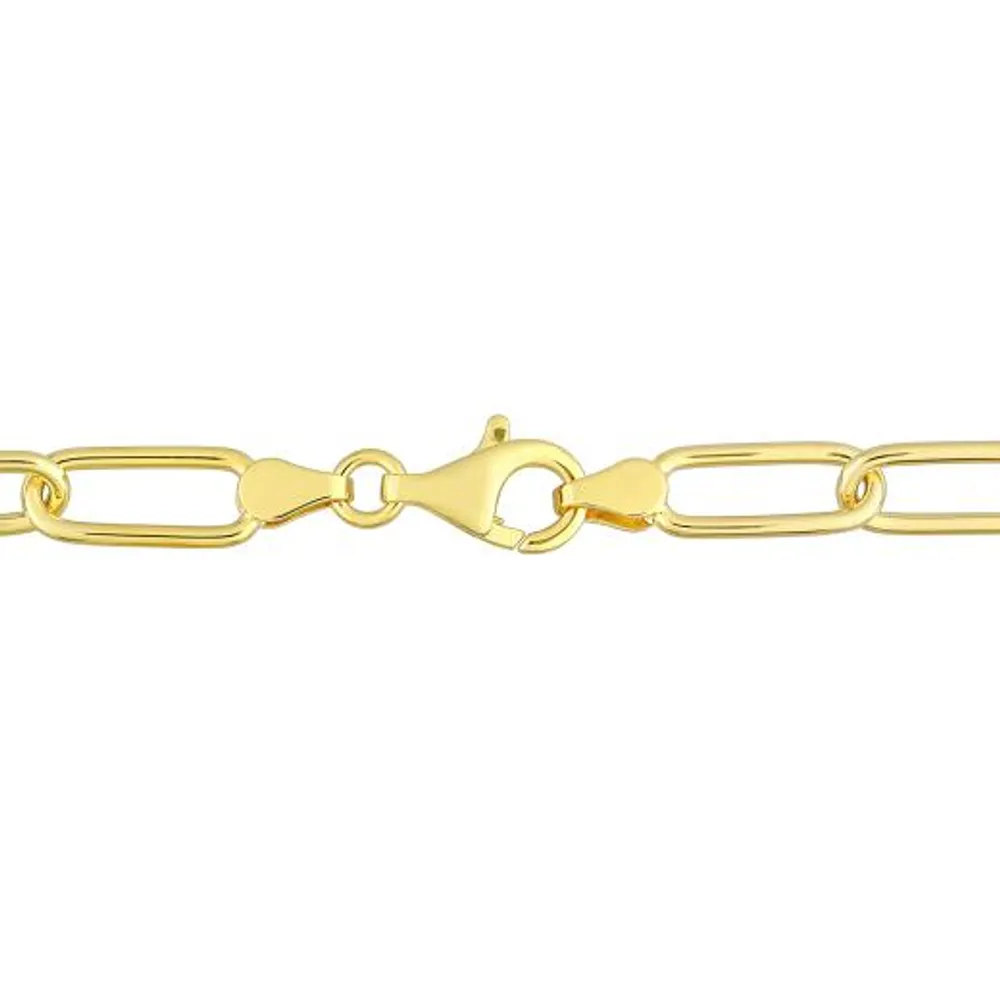 Julianna B Sterling Silver Yellow Plated Diamond Charm Bracelet 7.5