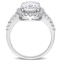 Julianna B 10K White Gold Created Sapphire Ring
