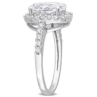 Julianna B 10K White Gold Created Sapphire Ring