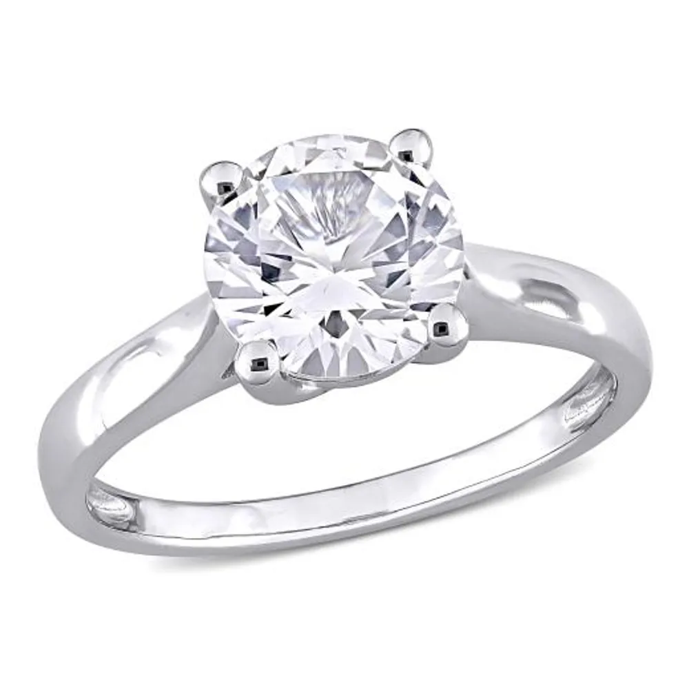 Julianna B 10K White Gold Created White Sapphire Ring