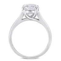 Julianna B 10K White Gold Created White Sapphire Ring