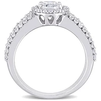 Julianna B 10K White Gold Created Sapphire Ring
