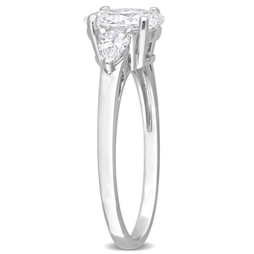 Julianna B Sterling Silver Cubic Zirconia 3 Stone Ring