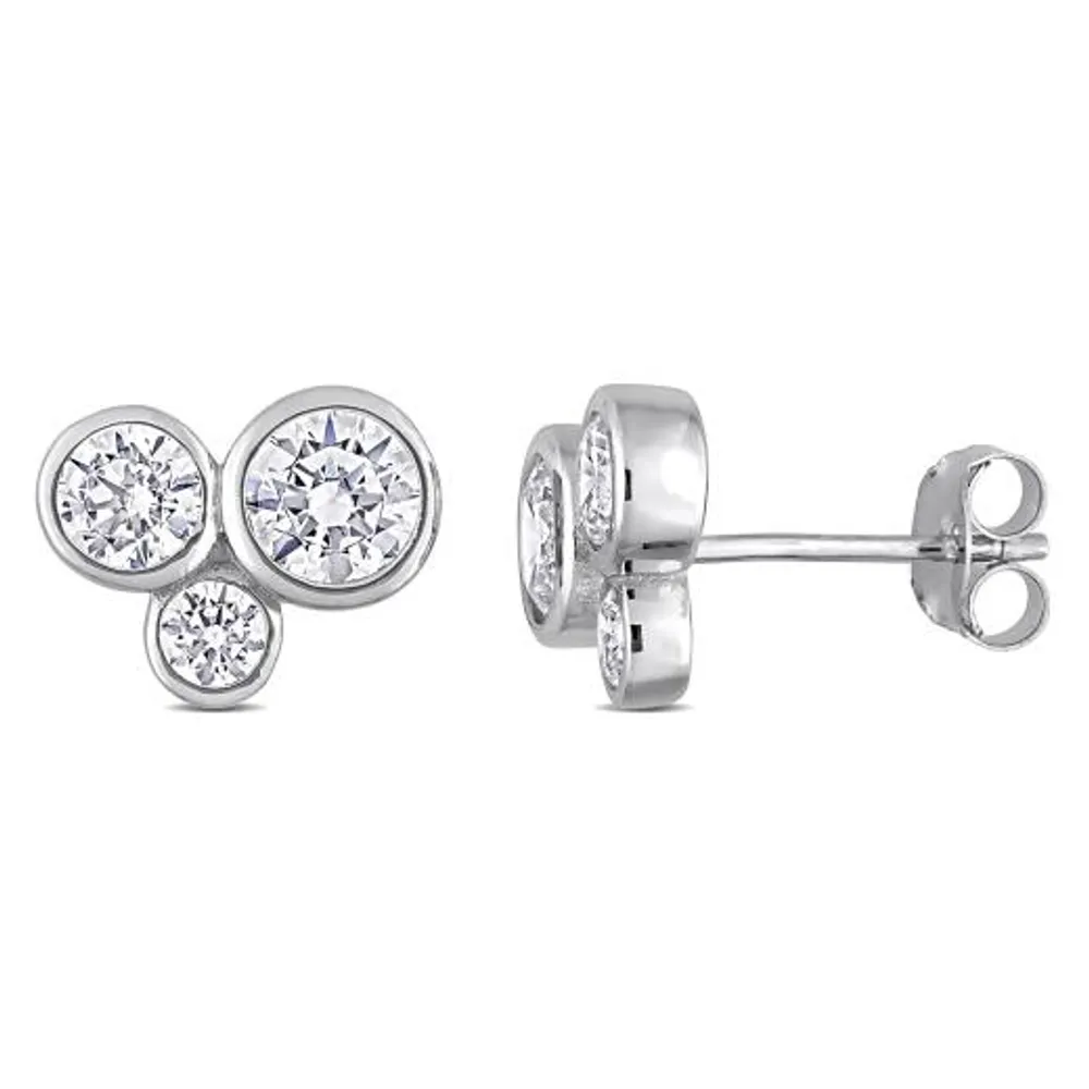 Julianna B Sterling Silver Cubic Zirconia Earrings