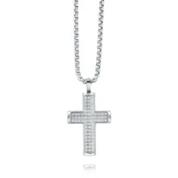 Stainless Steel Round Box Chain with Cross