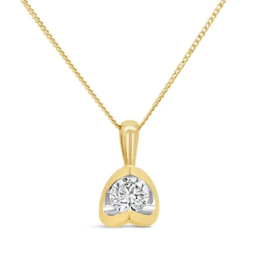 Glacier Fire 10K Yellow Gold Canadian 0.30CT Diamond Pendant