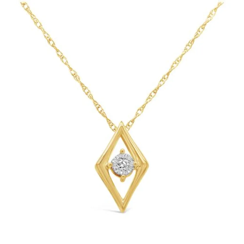 10K Yellow Gold Diamond Fashion Pendant