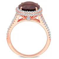 Julianna B 14K Garnet and Diamond Cocktail Ring