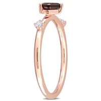 Julianna B 10K Rose Gold Garnet and Diamond Heart Ring