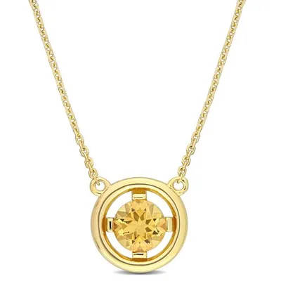 Julianna B 14K Yellow Gold Citrine Floating Necklace