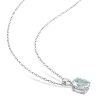 Julianna B Sterling Silver Aquamarine Pendant