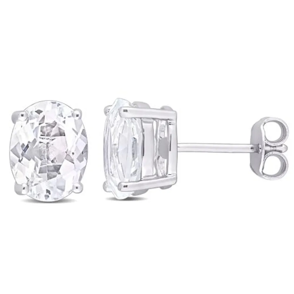 Julianna B Sterling Silver Topaz Stud Earrings