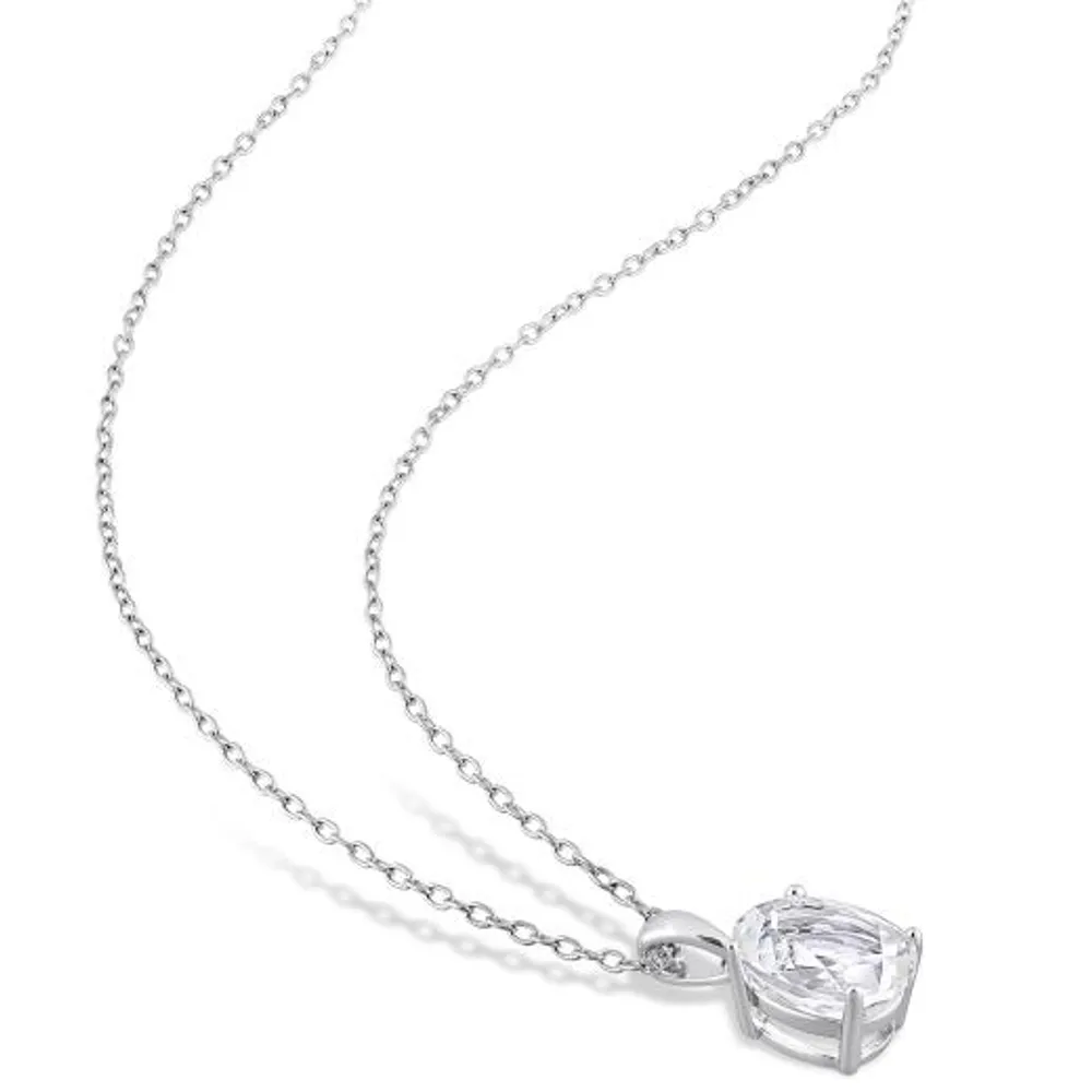 Julianna B Sterling Silver White Topaz Pendant