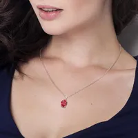 Julianna B Sterling Silver Created Ruby Pendant