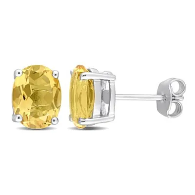 Julianna B Sterling Silver Citrine Stud Earrings